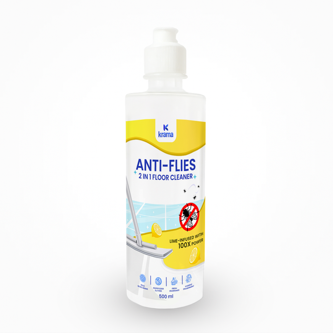 Anti-Fly Spray + Anti-Flies Floor Cleaner– Safe for Kids & Pets, Keeps Flies Away (500 ML)