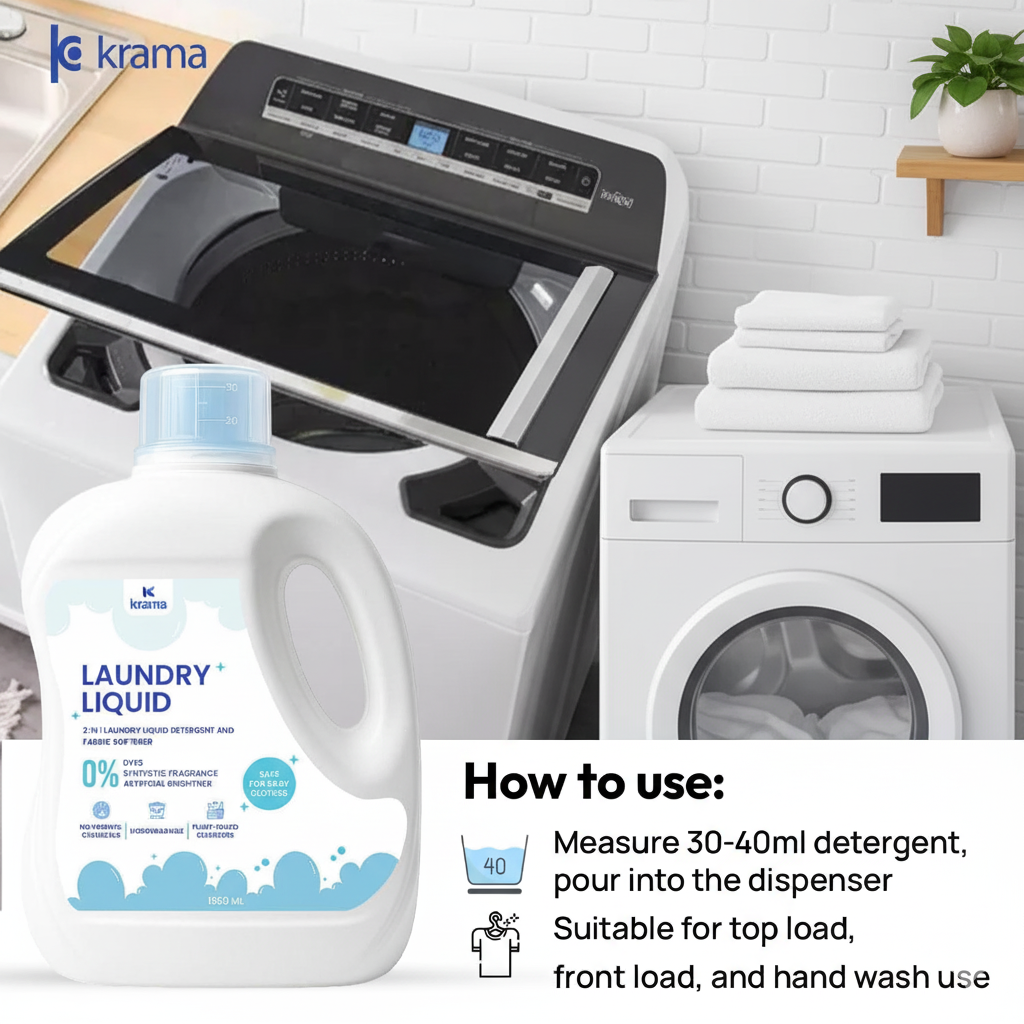 Laundry Detergent Liquid (1800 ML) | 1 Bottle