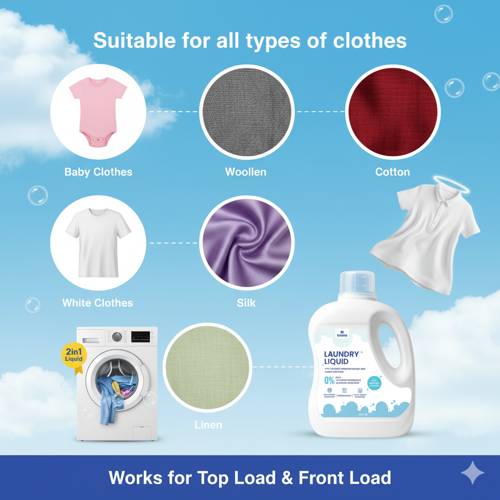 Laundry Detergent Liquid (1800 ML) | 1 Bottle