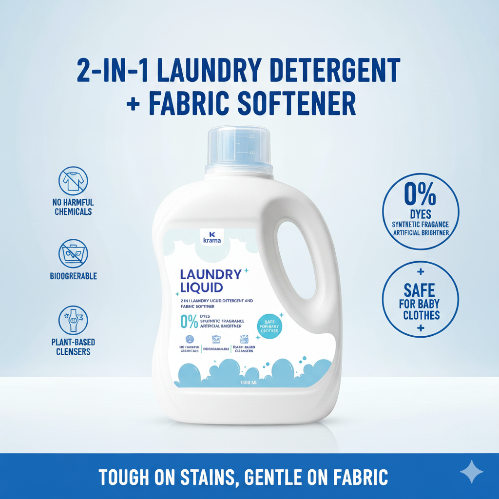 Laundry Detergent Liquid (1800 ML) | 1 Bottle