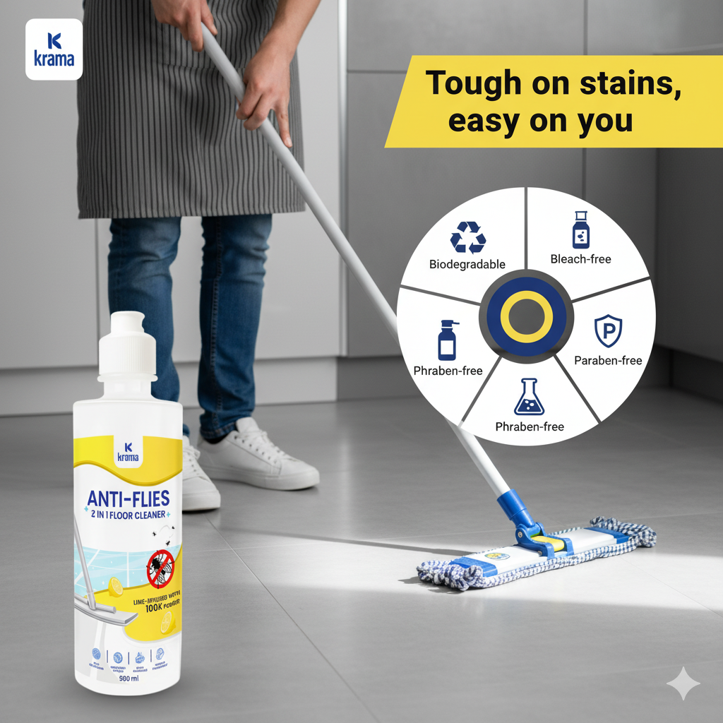 Anti-Flies Floor Cleaner– Safe for Kids & Pets, Keeps Flies Away (500 ML) |  1000 ML