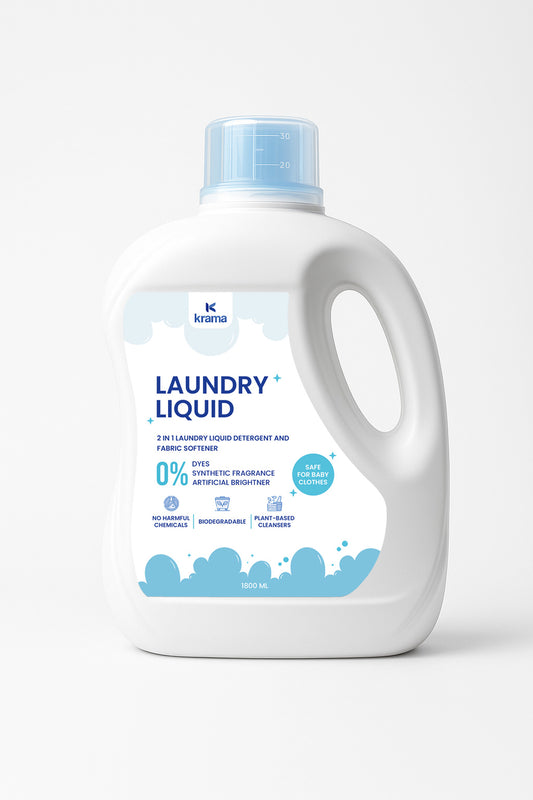 Natural Laundry Detergent Liquid (1800 ML) | 2 Bottle