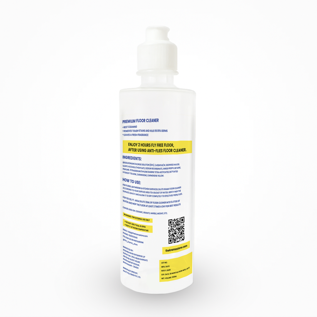 Anti-Flies Floor Cleaner– Safe for Kids & Pets, Keeps Flies Away | 500 ML