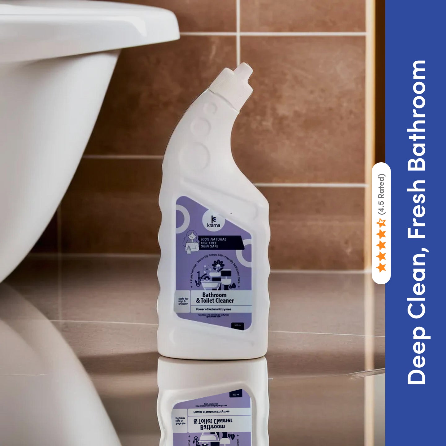 Natural Toilet and Bathroom Cleaner (500 ML) | 1 Bottle