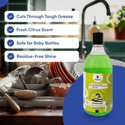 Organic Dishwash Liquid Gel (500 ML) | 1 Bottle