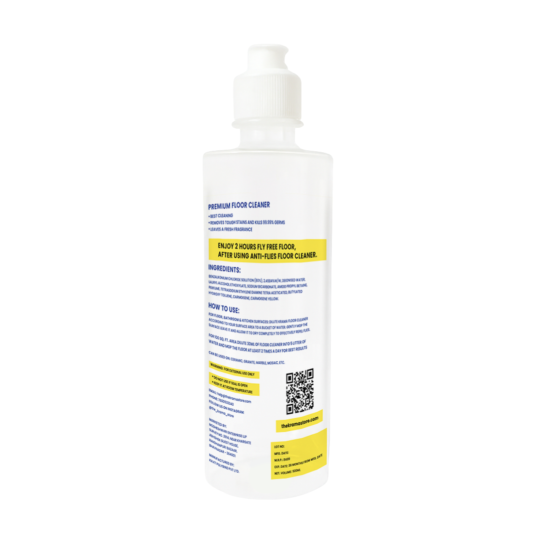 Anti-Flies Floor Cleaner– Safe for Kids & Pets, Keeps Flies Away (500 ML) |  1000 ML