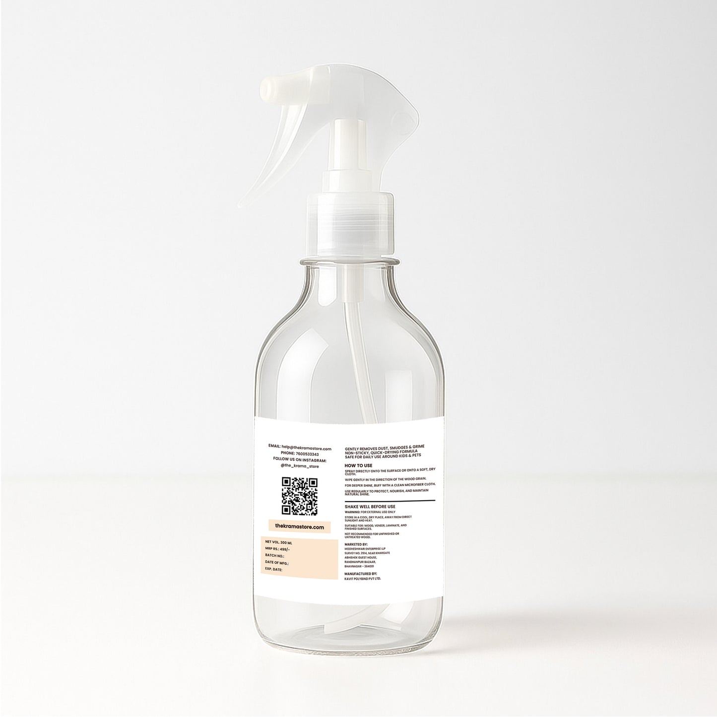 Furniture Cleaner and Polish - Clean your furniture and restore its natural shine in just one use 300ml | 3 Bottles